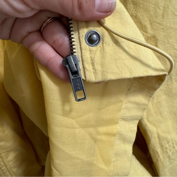 APIECE APART 100% Cotton Long Safari Jacket Buttery Yellow Size Large - Picture 15 of 15